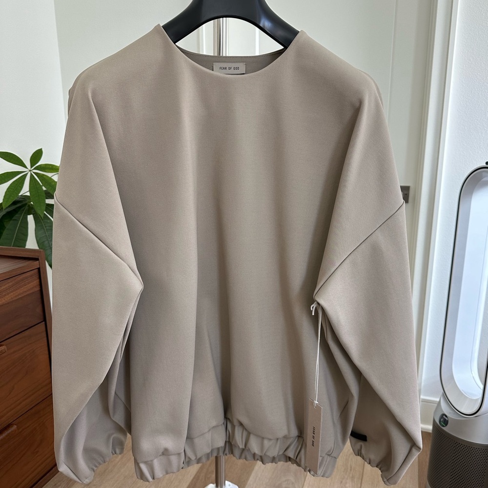 FEAR OF GOD - Eternal Viscose Tricot Crewneck in Dusty Beige